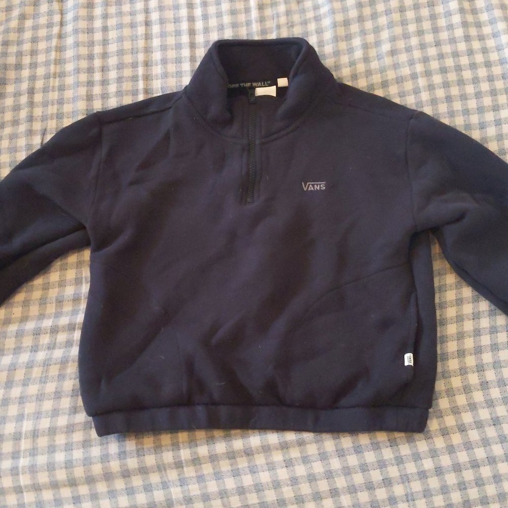 Vans black cropped sweatshirt size xs